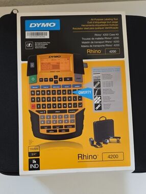 Dymo Rhino 4200 Label Maker Kit in Yellow and Black